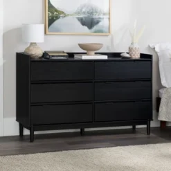 Saracina Living Deals Sales Store 25 Mid-Century Modern Solid Wood 6 Drawer Double Dresser - Saracina Home